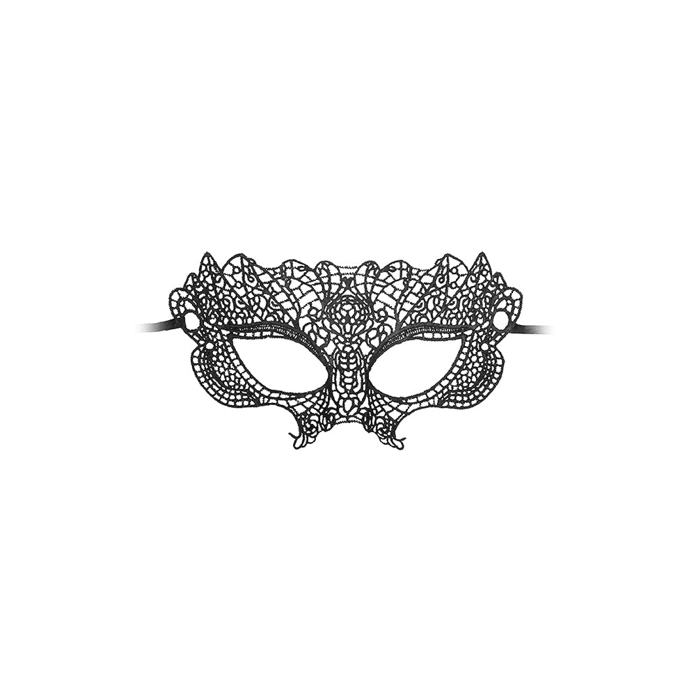 Ouch! Black & White Lace Eye Mask Princess | 7423522576540 | Available at EroticWarehouse.com