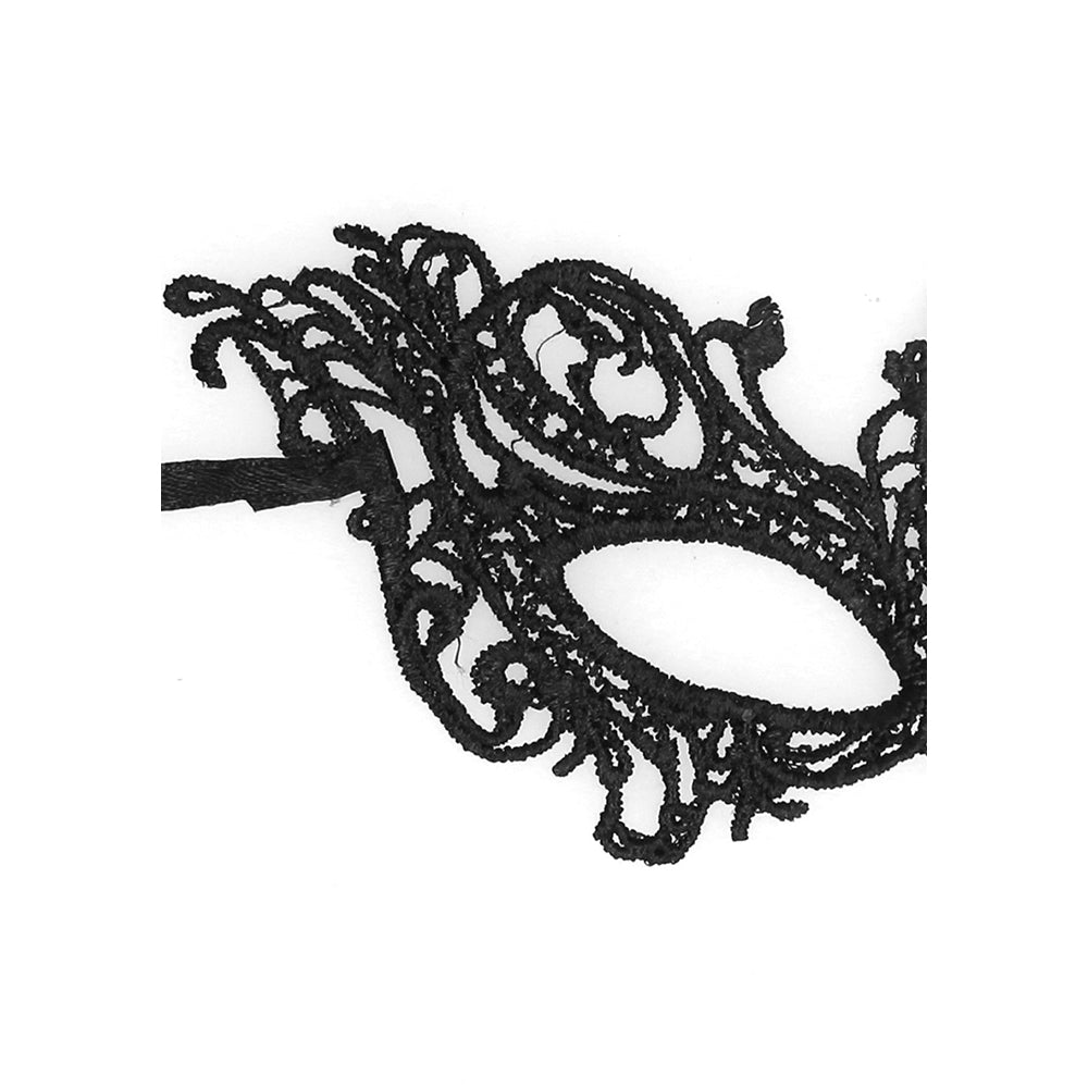 Ouch! Black & White Lace Eye Mask Royal | 7423522576571 | Available at EroticWarehouse.com