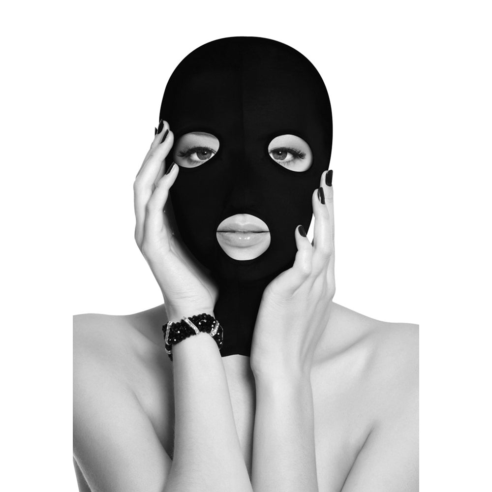 Ouch! Black & White Subversion Mask With Open Mouth And Eye | 7423522576595 | Available at EroticWarehouse.com