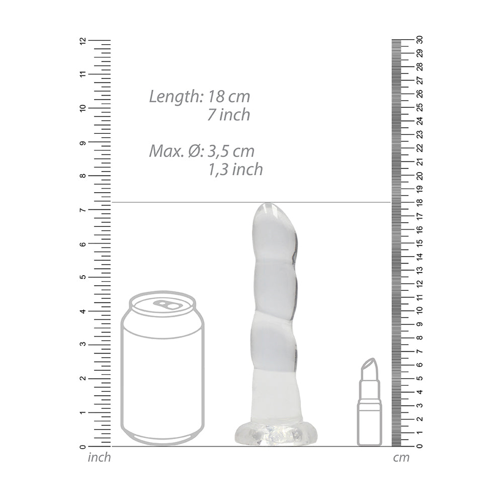 Non Realistic Dildo With Suction Cup 7" Transparent | 7423522580547 | Available at EroticWarehouse.com