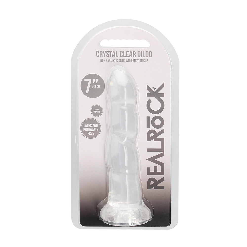 Non Realistic Dildo With Suction Cup 7" Transparent | 7423522580547 | Available at EroticWarehouse.com