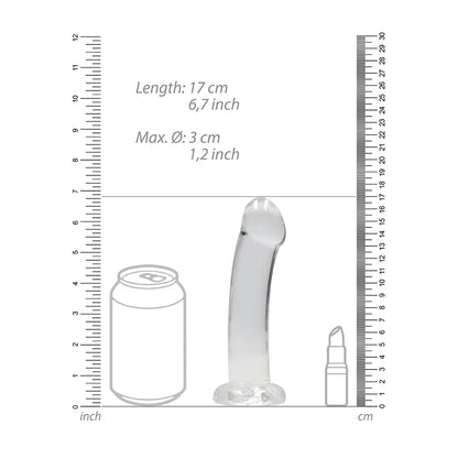 Non Realistic Dildo With Suction Cup 6.7" Transparent | 7423522581520 | Available at EroticWarehouse.com