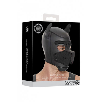 Ouch! Neoprene Puppy Hood Black | 7423522583593 | Available at EroticWarehouse.com
