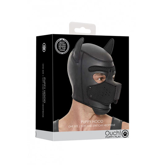 Ouch! Neoprene Puppy Hood Black | 7423522583593 | Available at EroticWarehouse.com