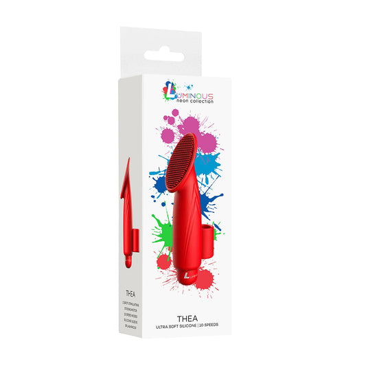 Luminous Thea Abs Bullet With Silicone Sleeve 10-Speeds Red | 7423522590591 | Available at EroticWarehouse.com