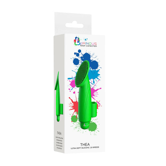 Luminous Thea Abs Bullet With Silicone Sleeve 10-Speeds Green | 7423522591505 | Available at EroticWarehouse.com