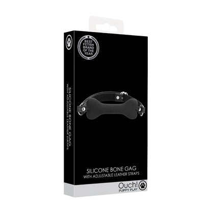 Ouch! Silicone Bone Gag Black | 7423522596524 | Available at EroticWarehouse.com