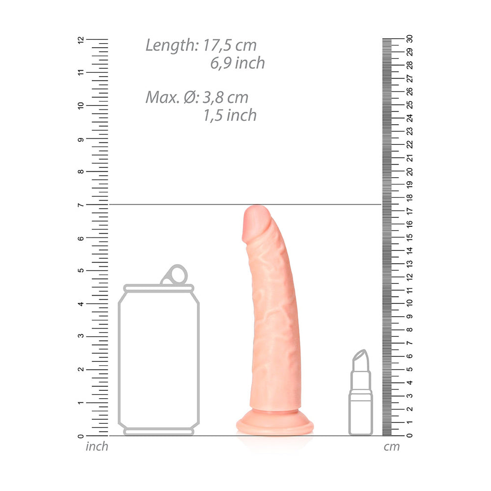 Slim Realistic Dildo Without Balls With Suction Cup 6'' Flesh | 7423522625606 | Available at EroticWarehouse.com