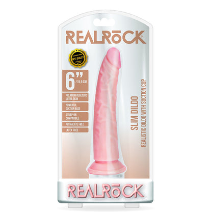 Slim Realistic Dildo Without Balls With Suction Cup 6'' Flesh | 7423522625606 | Available at EroticWarehouse.com