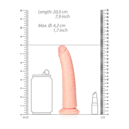 Slim Realistic Dildo Without Balls With Suction Cup 7'' Flesh | 7423522625637 | Available at EroticWarehouse.com