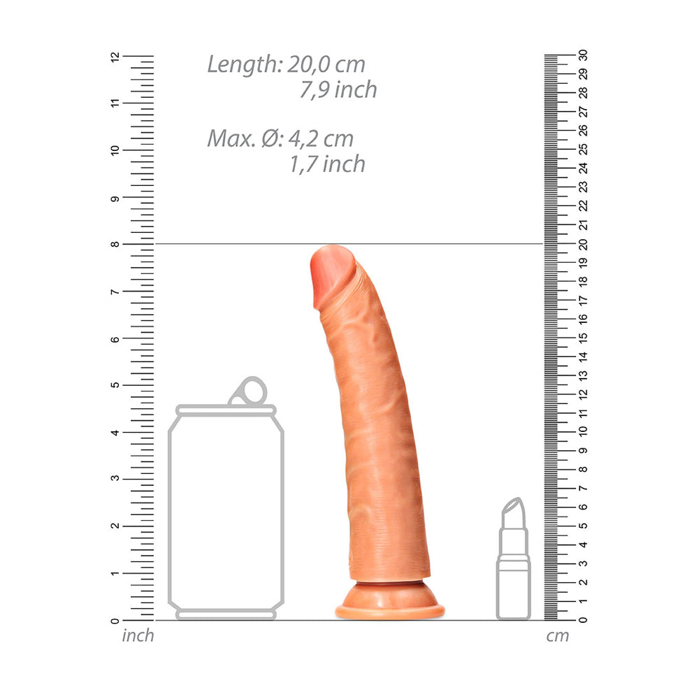 Slim Realistic Dildo Without Balls With Suction Cup 7'' Tan | 7423522625644 | Available at EroticWarehouse.com