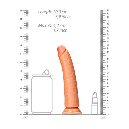 Slim Realistic Dildo Without Balls With Suction Cup 7'' Tan | 7423522625644 | Available at EroticWarehouse.com