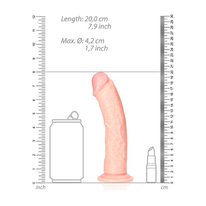 Curved Realistic Dildo Without Balls With Suction Cup 7'' Flesh | 7423522626627 | Available at EroticWarehouse.com