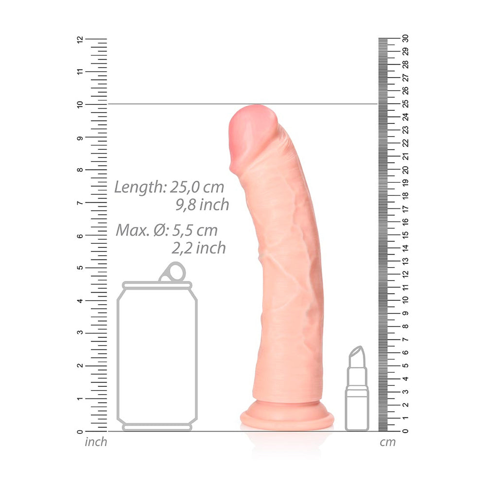 Curved Realistic Dildo Without Balls With Suction Cup 9'' Flesh | 7423522626689 | Available at EroticWarehouse.com