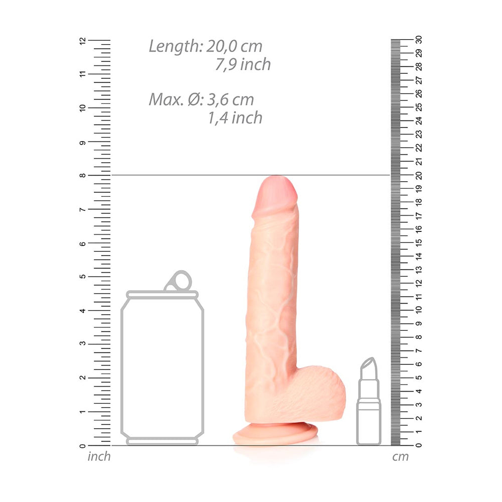 Straight Realistic Dildo With Balls And Suction Cup 7'' Flesh | 7423522628645 | Available at EroticWarehouse.com