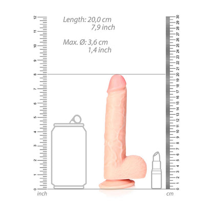Straight Realistic Dildo With Balls And Suction Cup 7'' Flesh | 7423522628645 | Available at EroticWarehouse.com