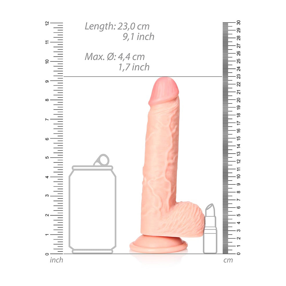 Straight Realistic Dildo With Balls And Suction Cup 8'' Flesh | 7423522628669 | Available at EroticWarehouse.com
