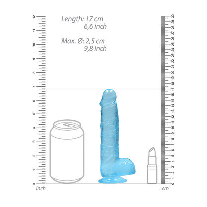 Realistic Dildo With Balls 6" Blue | 7423522631652 | Available at EroticWarehouse.com