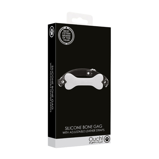 Ouch! Silicone Bone Gag White | 7423522633601 | Available at EroticWarehouse.com