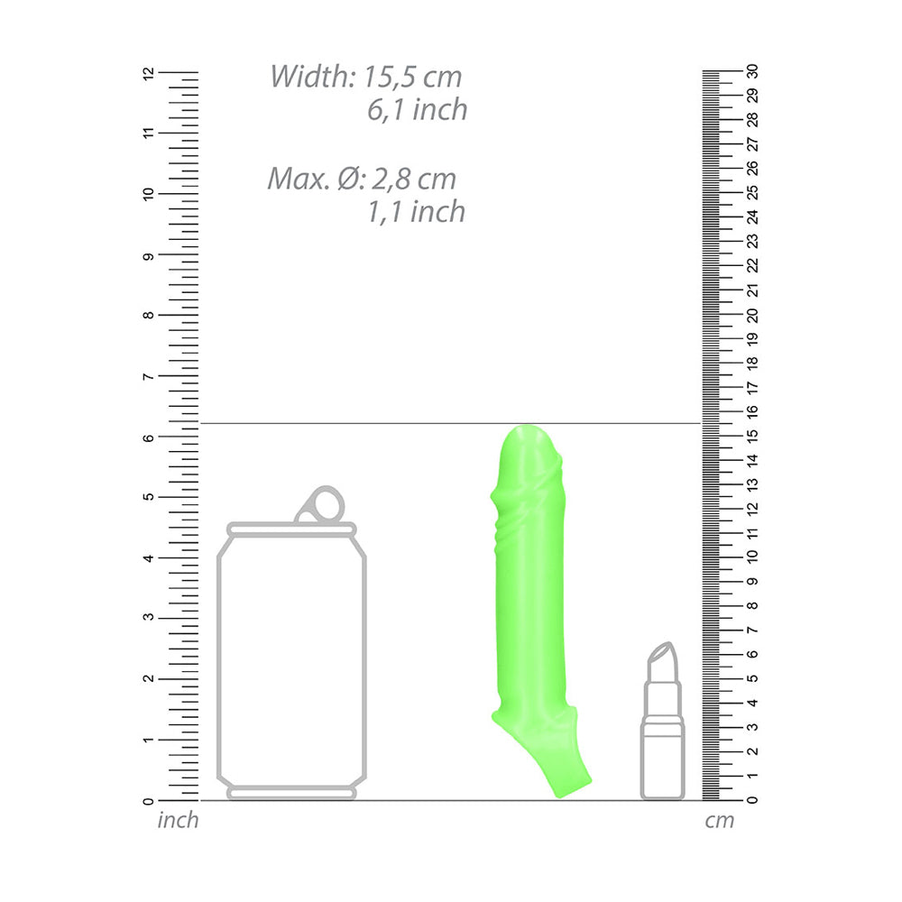 Ouch! Smooth Stretchy Penis Sleeve Glow In The Dark | 7423522640616 | Available at EroticWarehouse.com