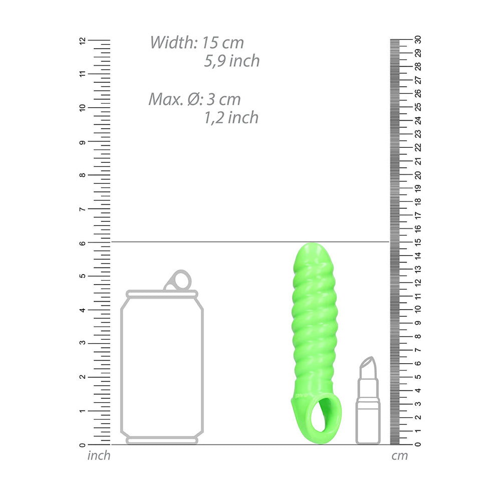 Ouch! Swirl Stretchy Penis Sleeve Glow In The Dark | 7423522640623 | Available at EroticWarehouse.com
