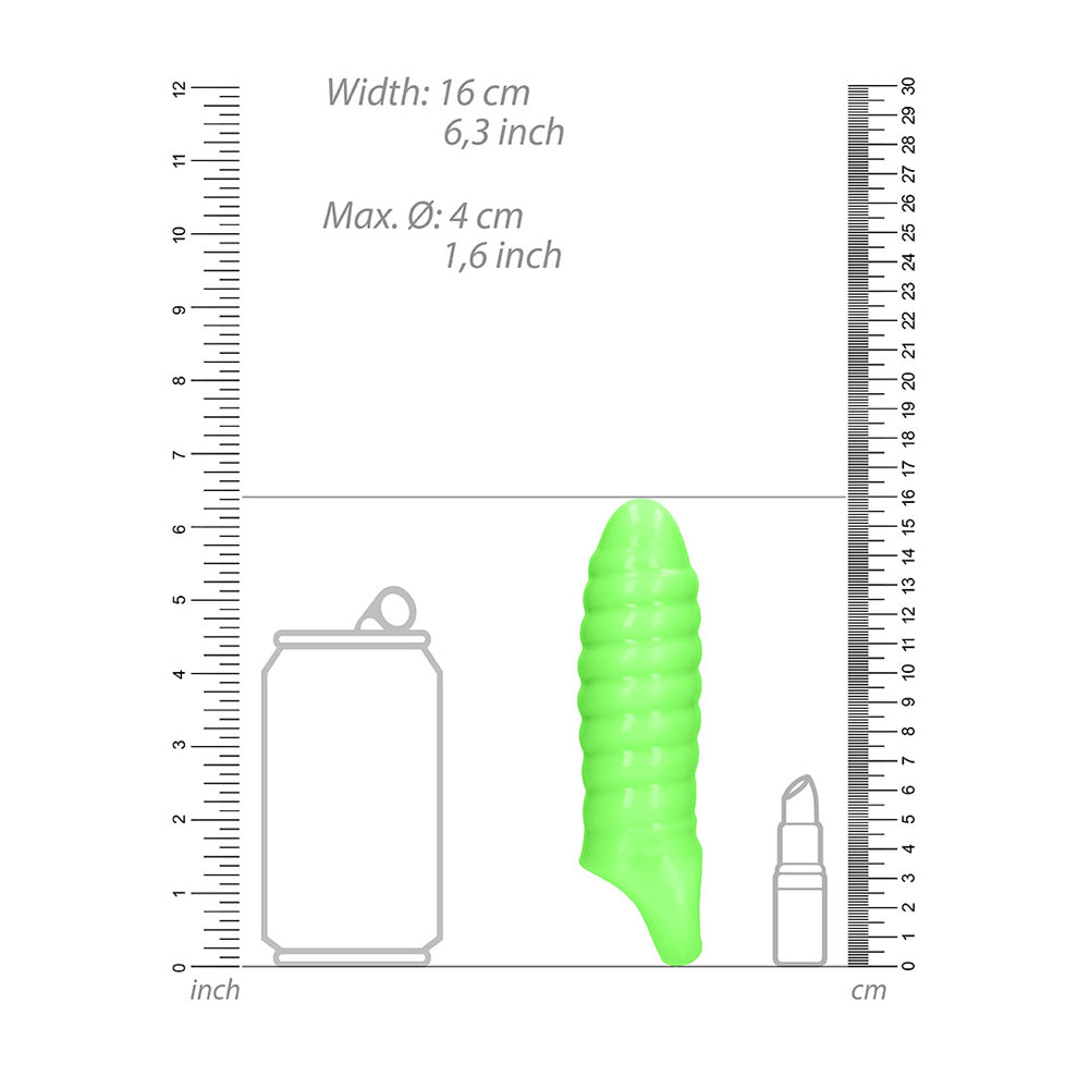 Ouch! Swirl Thick Stretchy Penis Sleeve Glow In The Dark | 7423522640647 | Available at EroticWarehouse.com