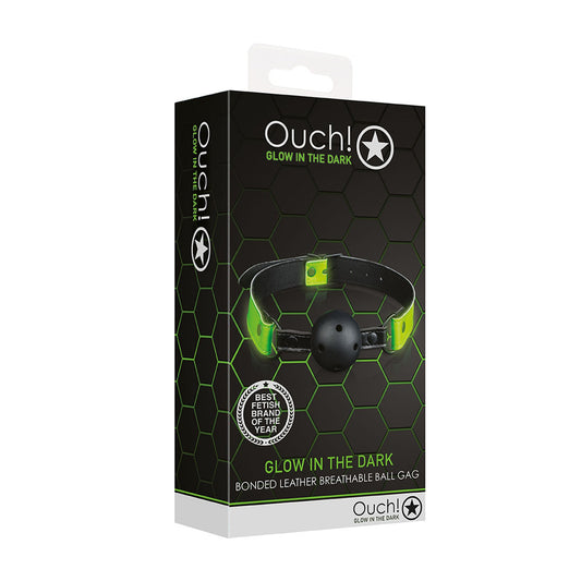 Ouch! Breathable Ball Gag Glow In The Dark | 7423522642610 | Available at EroticWarehouse.com