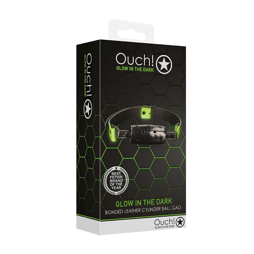 Ouch! Cylinder Gag Glow In The Dark | 7423522642627 | Available at EroticWarehouse.com