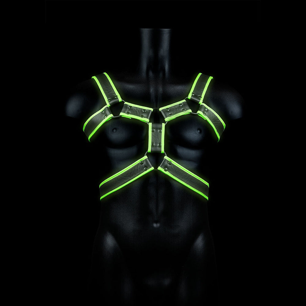 Ouch! Body Harness Glow In The Dark S/M | 7423522642634 | Available at EroticWarehouse.com