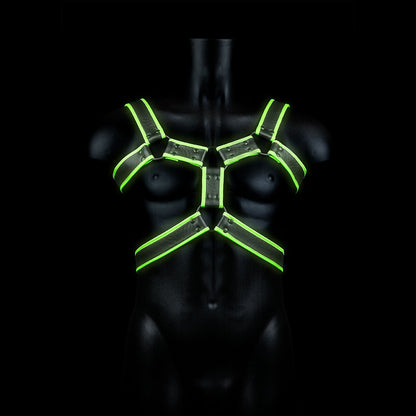 Ouch! Body Harness Glow In The Dark S/M | 7423522642634 | Available at EroticWarehouse.com