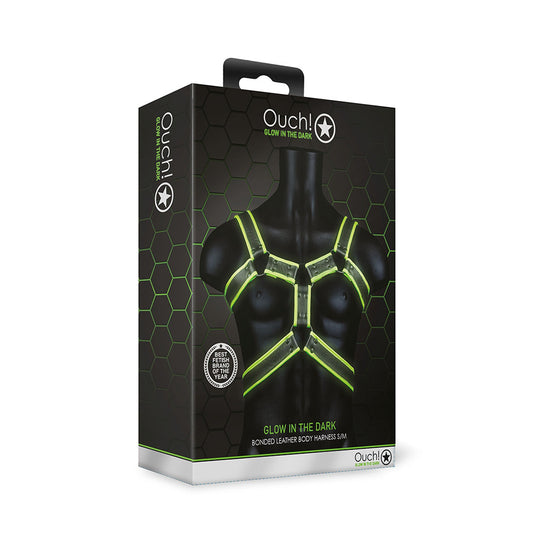 Ouch! Body Harness Glow In The Dark S/M | 7423522642634 | Available at EroticWarehouse.com