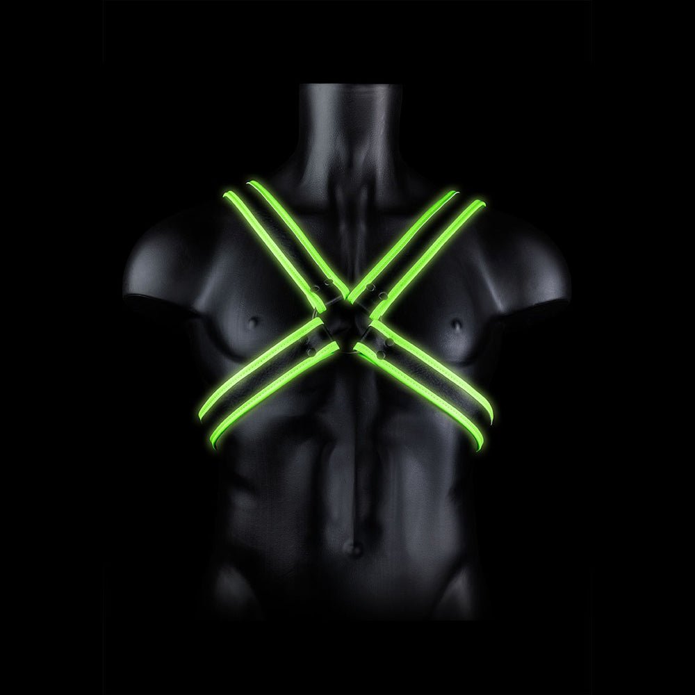 Ouch! Cross Harness Glow In The Dark S/M | 7423522649602 | Available at EroticWarehouse.com