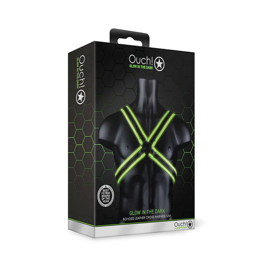 Ouch! Cross Harness Glow In The Dark S/M | 7423522649602 | Available at EroticWarehouse.com