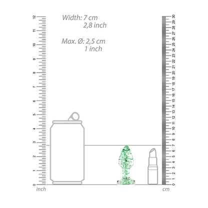 Ouch! Glass Butt Plug Glow In The Dark Small | 7423522650615 | Available at EroticWarehouse.com