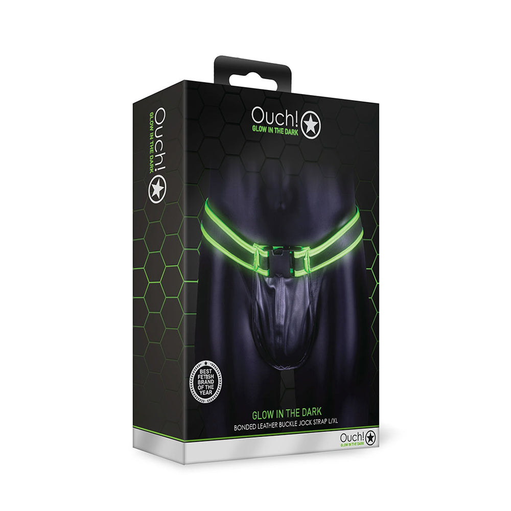 Ouch! Buckle Jock Strap Glow In The Dark L/Xl | 7423522654644 | Available at EroticWarehouse.com