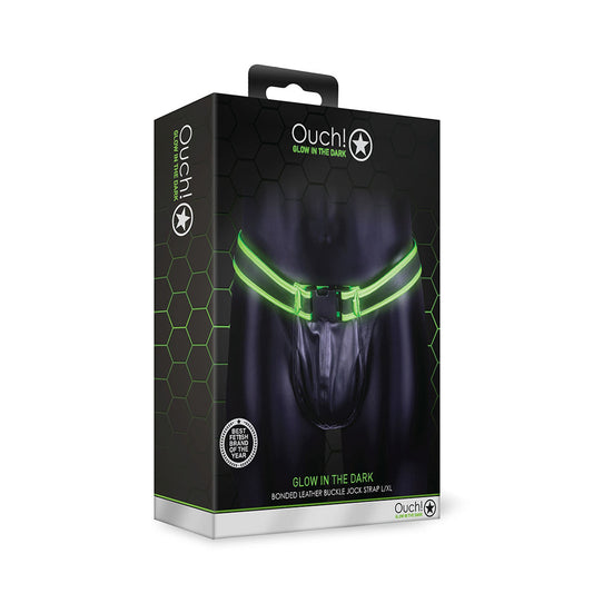 Ouch! Buckle Jock Strap Glow In The Dark L/Xl | 7423522654644 | Available at EroticWarehouse.com