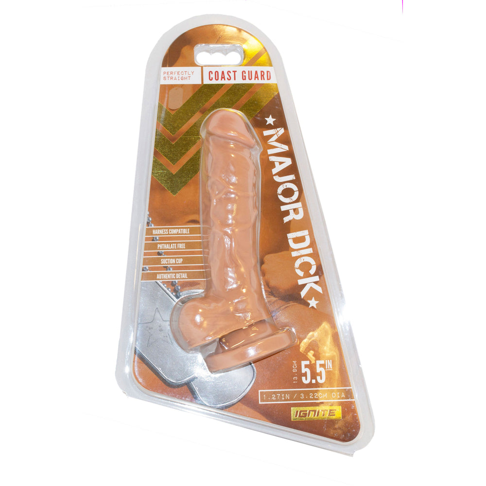 Major Dick Coast Guard Caramel 5.5" | 752875207168 | Available at EroticWarehouse.com
