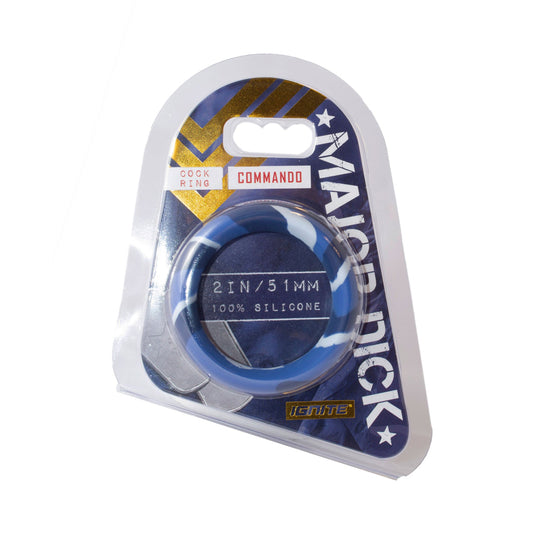 Major Dick Commando Cock Donut Blue Camo 2" | 752875217464 | Available at EroticWarehouse.com