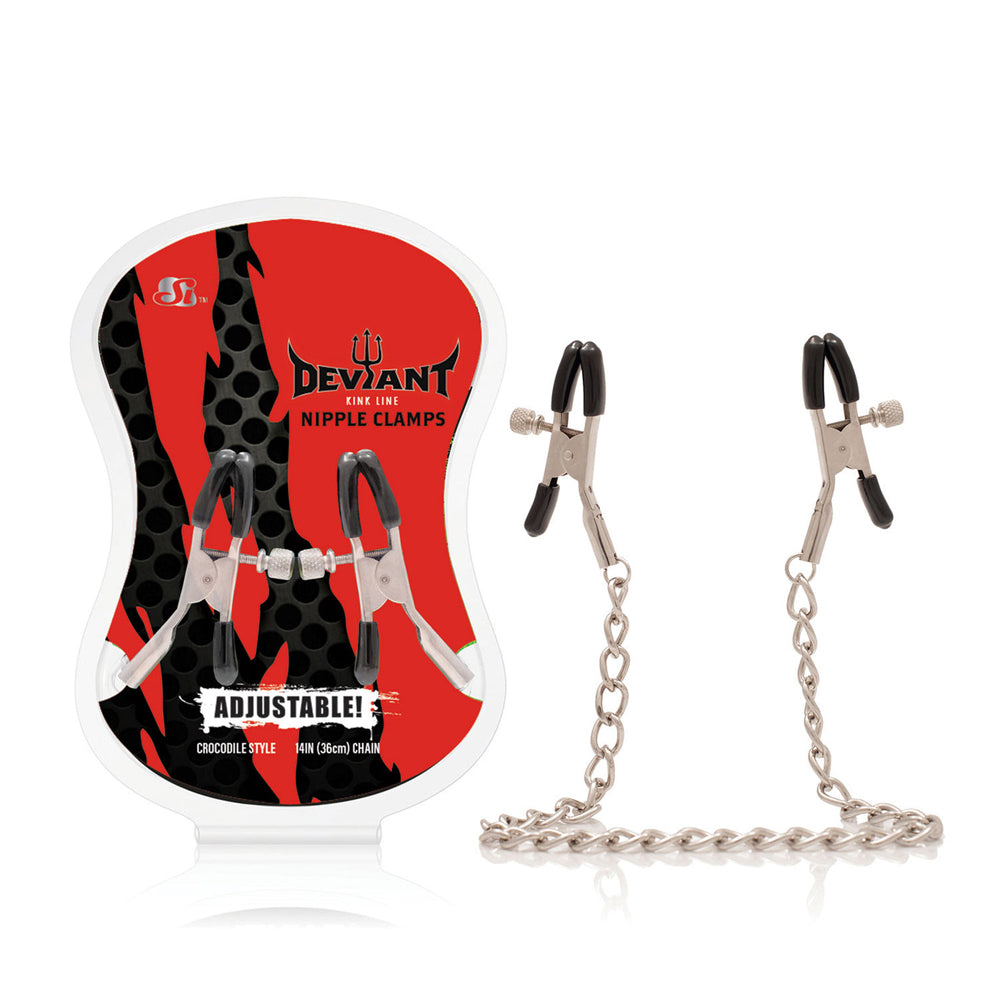 Adjust Nipple Clamps On Chain | 752875950965 | Available at EroticWarehouse.com