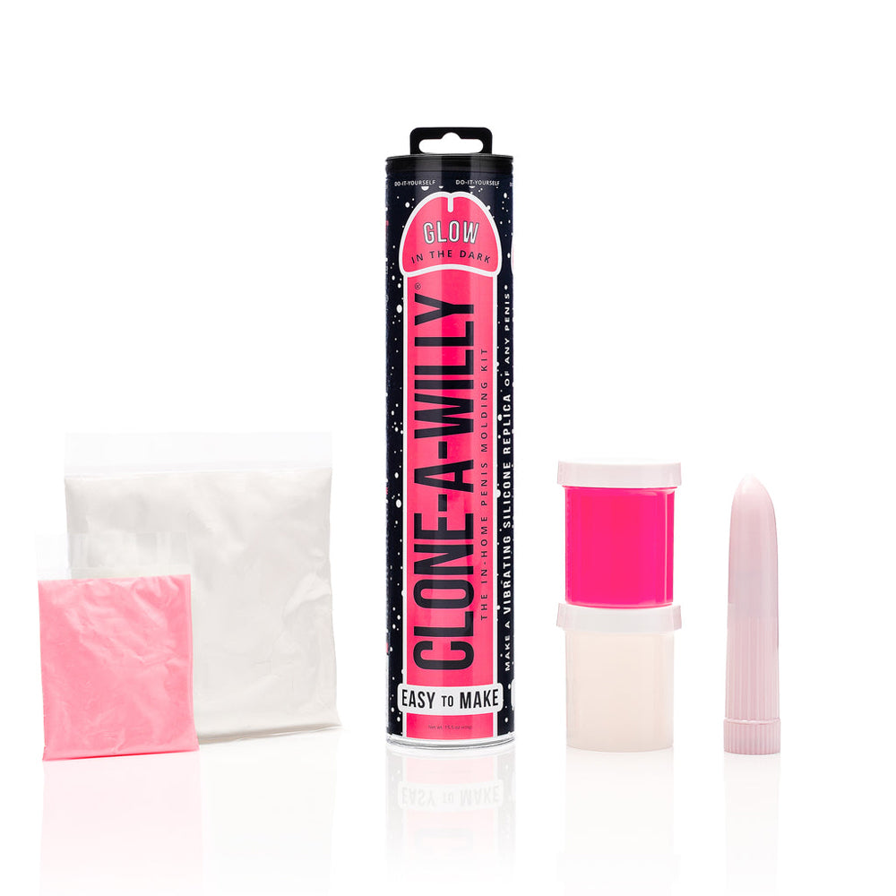 Clone A Willy Hot Pink Glow In The Dark | 763290080274 | Available at EroticWarehouse.com