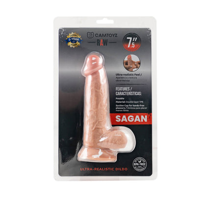 Ultra Realistic Raw Sagan 7.5" S Dildo | 7707674733878 | Available at EroticWarehouse.com