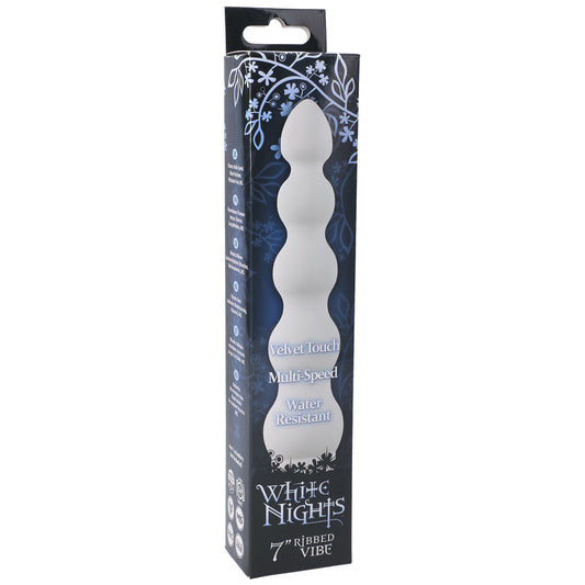 White Nights - 7" Ribbed Vibe White | 782421006501 | Available at EroticWarehouse.com