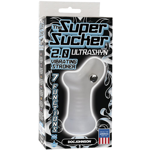 The Super Sucker 2.0 - ULTRASKYN Vibrating Stroker - Clear | 782421011178 | Available at EroticWarehouse.com