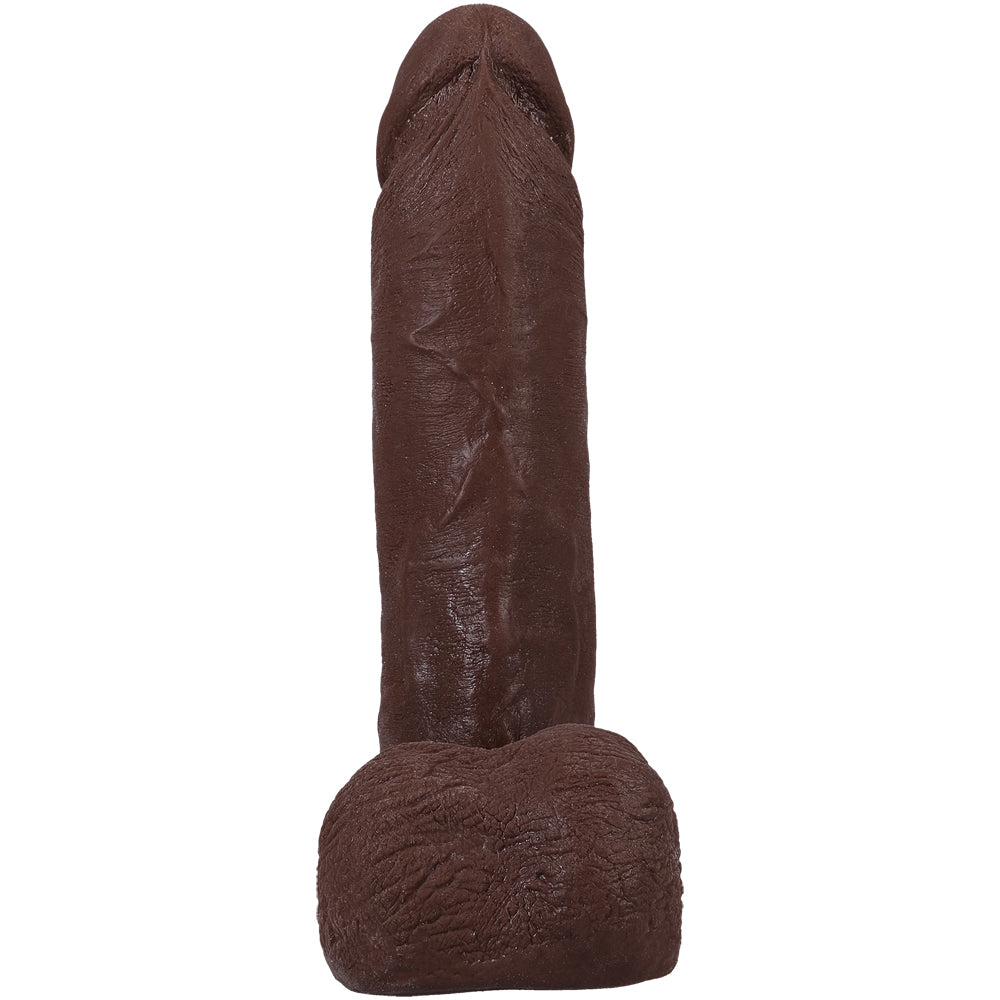 The Realistic Cock Ultraskyn 8" With Balls Chocolate | 782421014308 | Available at EroticWarehouse.com