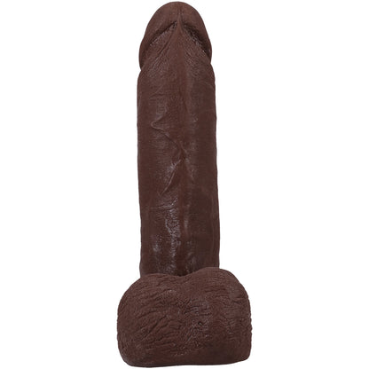 The Realistic Cock Ultraskyn 8" With Balls Chocolate | 782421014308 | Available at EroticWarehouse.com