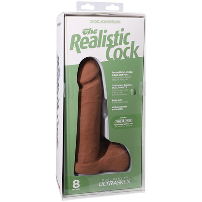 The Realistic Cock Ultraskyn 8" With Balls Caramel | 782421014322 | Available at EroticWarehouse.com