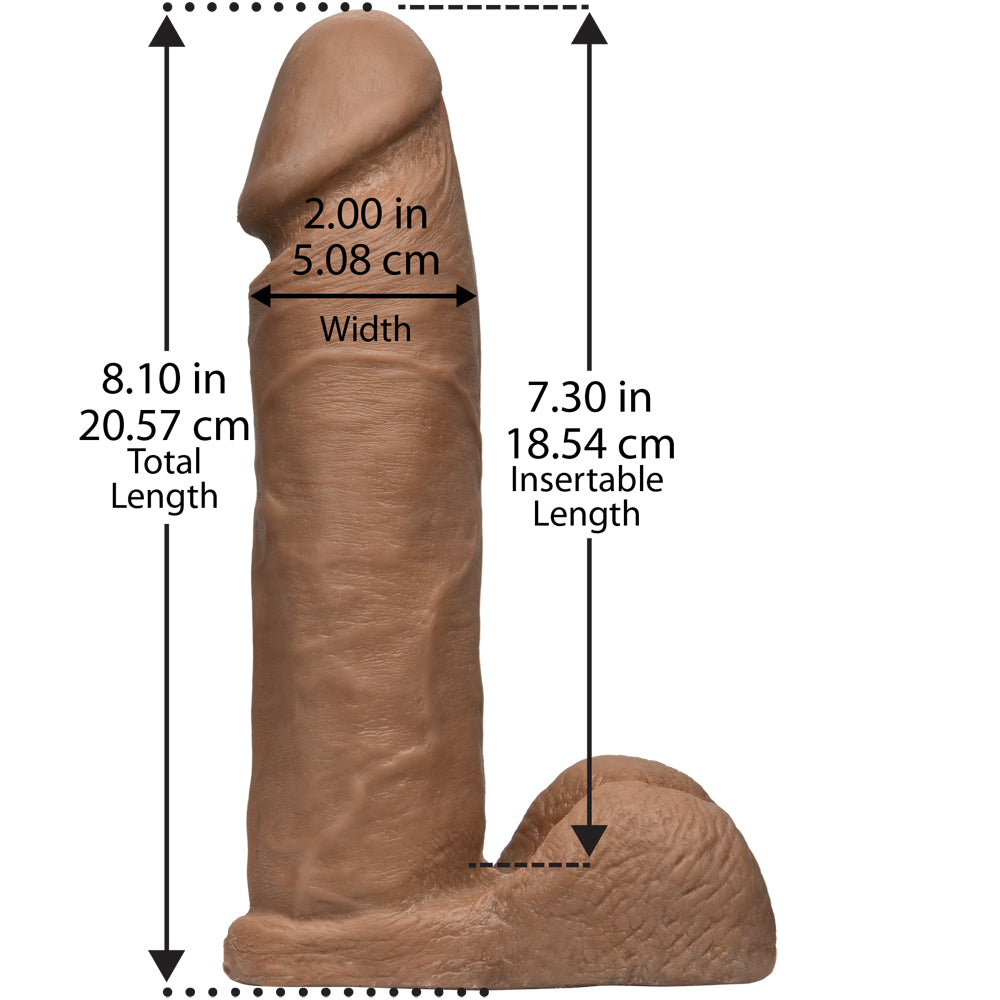 Vac-U-Lock - 8" ULTRASKYN Cock - Caramel | 782421014414 | Available at EroticWarehouse.com