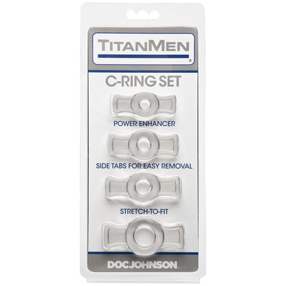 Titanmen Cock Ring Set Clear | 782421016975 | Available at EroticWarehouse.com