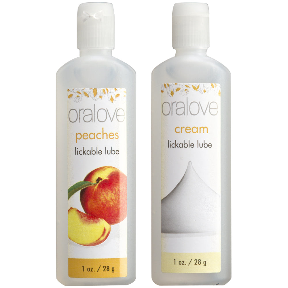 Oralove Delicious Duo Peaches & Cream 2 Pack | 782421017347 | Available at EroticWarehouse.com