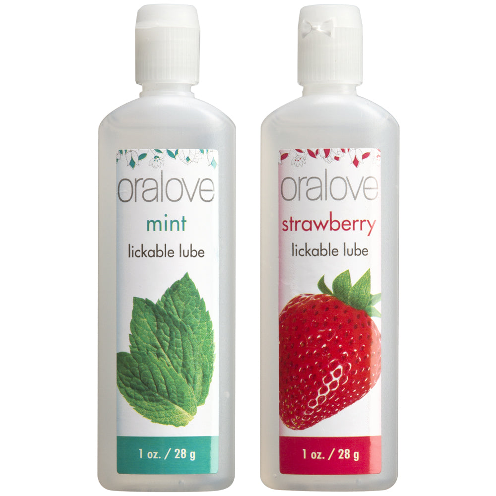 Oralove Delicious Duo Strawberry & Mint 2Pk | 782421017354 | Available at EroticWarehouse.com